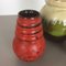 Vintage Pottery Fat Lava Vienna Vases from Scheurich, Germany, Set of 4 3