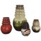 Vintage Pottery Fat Lava Vienna Vases from Scheurich, Germany, Set of 4 1