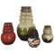 Vintage Pottery Fat Lava Vienna Vases from Scheurich, Germany, Set of 4, Image 1