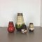 Vintage Pottery Fat Lava Vienna Vases from Scheurich, Germany, Set of 4, Image 2