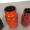 Jarrones Fat Lava vintage de cerámica de Scheurich, Alemania. Juego de 3, Imagen 11