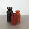 Vintage Pottery Fat Lava Onion Vases from Scheurich, Germany, Set of 3 3