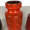 Jarrones Fat Lava vintage de cerámica de Scheurich, Alemania. Juego de 3, Imagen 10