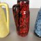 Jarrones Fat Lava 275-20 vintage de cerámica de Scheurich, Germany, años 70. Juego de 4, Imagen 10