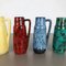 Vintage Pottery Fat Lava 275-20 Vases from Scheurich, Germany, 1970s, Set of 4 4