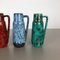 Vintage Pottery Fat Lava 275-20 Vases from Scheurich, Germany, 1970s, Set of 4 5