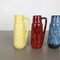 Vintage Pottery Fat Lava 275-20 Vases from Scheurich, Germany, 1970s, Set of 4 3