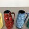 Vintage Pottery Fat Lava 275-20 Vases from Scheurich, Germany, 1970s, Set of 4 7