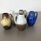 Vintage Pottery Fat Lava 414-16 Vases from Scheurich, Germany, Set of 5 2