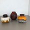 Multi-Colored Fat Lava Ceramic Vases from Scheurich, Germany, 1970s, Set of 3 2