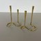 Modernist Sculptural Brass Candleholders, Germany, 1950s, Set of 2 3