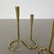 Moderne skulpturale Kerzenhalter aus Messing, Deutschland, 1950er, 2er Set 4