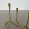 Modernist Sculptural Brass Candleholders, Germany, 1950s, Set of 2 4