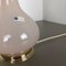 Lámpara de mesa de cristal de Murano opalino de Cenedese Vetri, Italy, años 60, Imagen 12