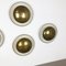 Modernist Brass & Metal Sconces in the Style of Sarfatti, Italy, 1950s, Set of 4 3