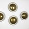 Modernist Brass & Metal Sconces in the Style of Sarfatti, Italy, 1950s, Set of 4, Image 5