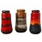 Fat Lava Ceramic 549 Vases from Scheurich, Germany, 1970s, Set of 3, Image 1