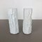 Op Art Brutalist Porcelain Vases from Bayreuther, Bavaria, Germany, 1970s, Set of 2 3