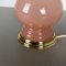 Lámpara de mesa de cristal de Murano opalino rosa de Cenedese Vetri, años 60, Imagen 10
