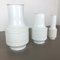 Vases Op Art en Porcelaine par Richard Scharrer pour Thomas, Allemagne, 1970s, Set de 3 6