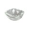 Murano Heavy Clear Glass Shell Bowl by Gino Cenedese, Italy, 1960, Image 1