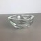 Murano Heavy Clear Glass Shell Bowl by Gino Cenedese, Italy, 1960 5