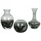 Hand Blown Crystal Glass Vases from Friedrich Kristall, Germany, 1970s, Set of 3 1