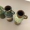 Vintage Pottery Fat Lava 401-20 Vases from Scheurich, Germany, 1970s, Set of 4 10