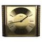 Reloj de pared Hollywood Regency vintage de latón, Alemania, Imagen 1