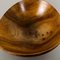 Large Vintage Shell Bowl in Solid Walnut Wood, Germany, 1970s 19