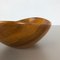 Large Vintage Shell Bowl in Solid Walnut Wood, Germany, 1970s 9