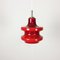 German Red Opal Glass Hanging Light from Peill & Putzler, Germany 9