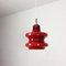 German Red Opal Glass Hanging Light from Peill & Putzler, Germany 4