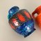 Vase en Poterie Fat Lava Op Art Multicolore de Bay Ceramics, Allemagne, Set de 2 14