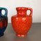 Vase en Poterie Fat Lava Op Art Multicolore de Bay Ceramics, Allemagne, Set de 2 5