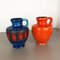 Vase en Poterie Fat Lava Op Art Multicolore de Bay Ceramics, Allemagne, Set de 2 2