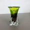 Large Green & Brown Hand Blown Crystal Glass Vase from Joska, Germany, 1970s 3