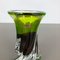 Large Green & Brown Hand Blown Crystal Glass Vase from Joska, Germany, 1970s 6