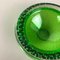 Cuenco o cenicero Bullicante de cristal de Murano verde, años 70, Imagen 9