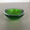 Green Bullicante Murano Glass Bowl or Ashtray, Italy, 1970s 2