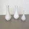 Op Art Biscuit Porcelain Vases from Edelstein Bavaria, Germany, 1970s, Set of 3 3