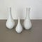 Op Art Biscuit Porcelain Vases from Edelstein Bavaria, Germany, 1970s, Set of 3 4