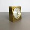 Hollywood Regency Brass Table Clock from Junghans, Germany, 1960s 2