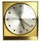 Hollywood Regency Brass Table Clock from Junghans, Germany, 1960s 1