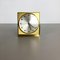 Hollywood Regency Brass Table Clock from Junghans, Germany, 1960s 4