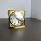 Hollywood Regency Brass Table Clock from Junghans, Germany, 1960s 6