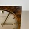 Reloj de mesa Hollywood Regency de latón y nogal de Kienzle, Germany, años 60, Imagen 6