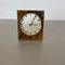 Hollywood Regency Brass & Walnut Table Clock from Kienzle, Germany, 1960s 3
