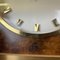 Reloj de mesa Hollywood Regency de latón y nogal de Kienzle, Germany, años 60, Imagen 10