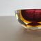 Large Faceted Sommerso Murano Glass Bowl or Ashtray, Italy, 1970s, Image 10